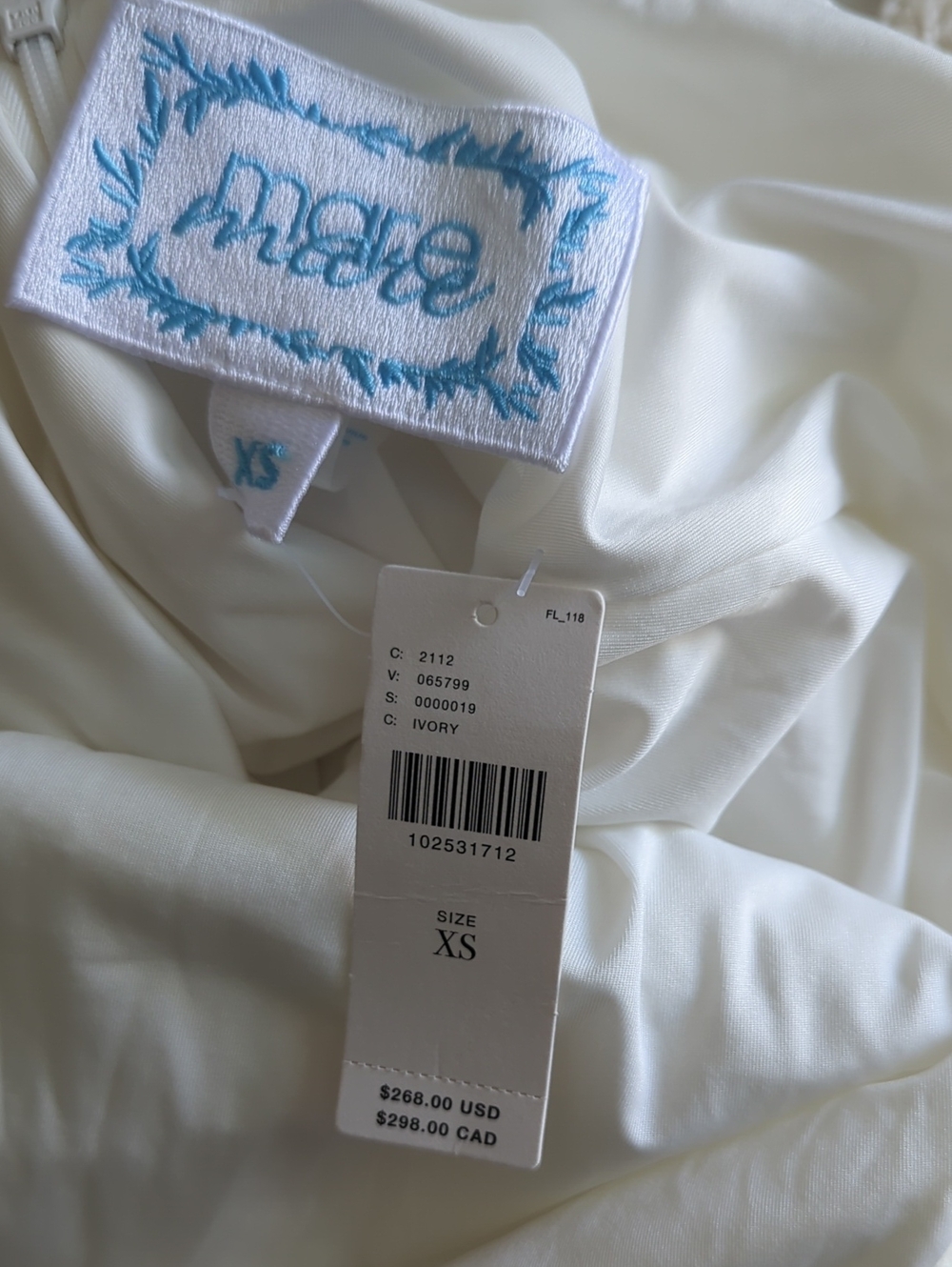 Anthropologie Mare Mare White Sequin Mini Dress NEW NWT Size XS - Picture 9 of 13